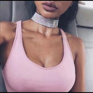 Suede and Diamond Choker 💎